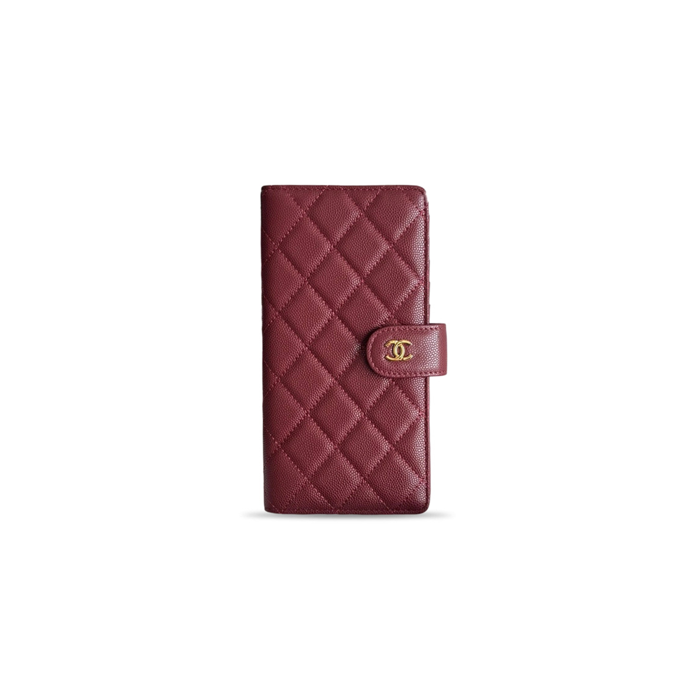 CHANEL CC BIFOLD WALLET QUILTED CAVIAR VERTICAL (19*10*2cm)
